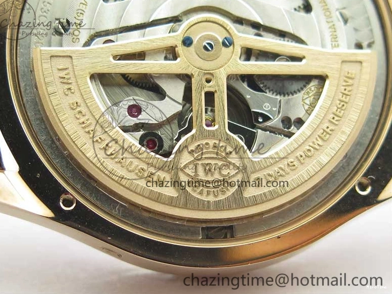 MIROTIME 0409 Compact Portugieser Perpetual Calendar IW503302 RG V9F 1:1 Best Edition White Dial on Brown Leather Strap A 7113